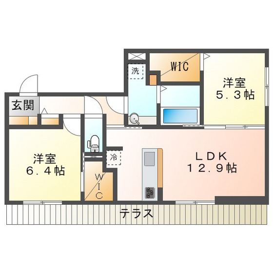 ディーシャンブル　南丸之内Ａの間取り