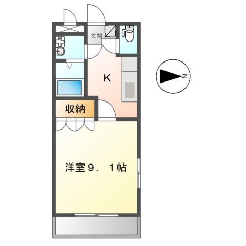 豊田市東新町のマンションの間取り