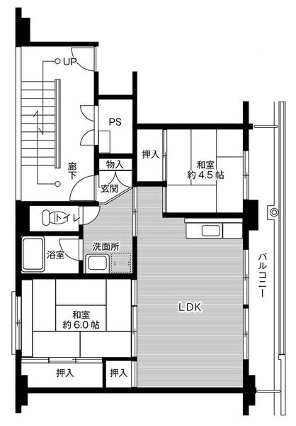 ビレッジハウス矢板2号棟の間取り