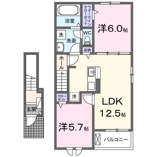 【ジョリ　ファミーユ　IIの間取り】