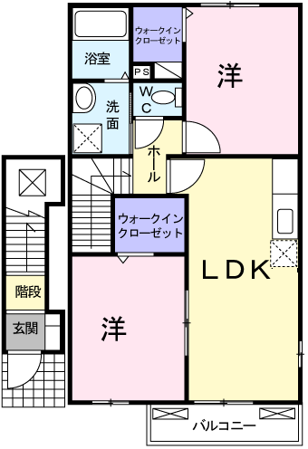 シエルブルーIIの間取り