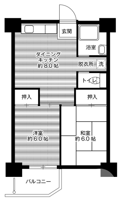 堺市南区桃山台のマンションの間取り