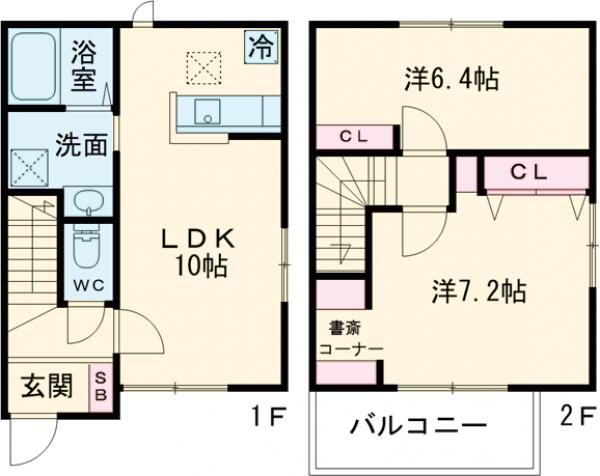 笠間市押辺のアパートの間取り