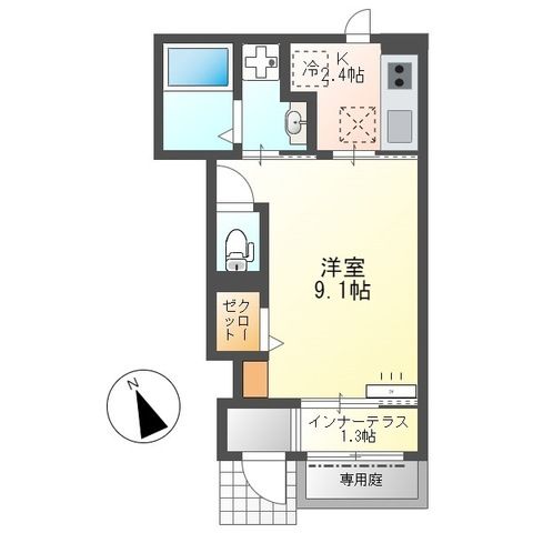 姫路市西中島のアパートの間取り