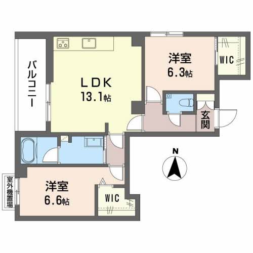 シャーメゾン潮見台の間取り