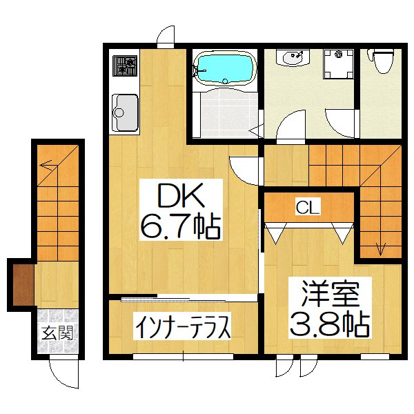 コンフォール横木IIの間取り