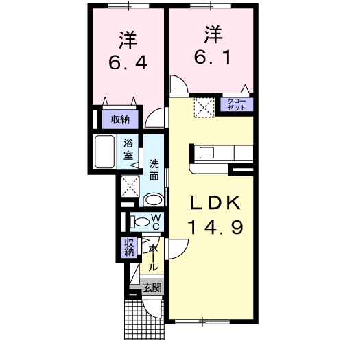 コート　ボヌールＪの間取り