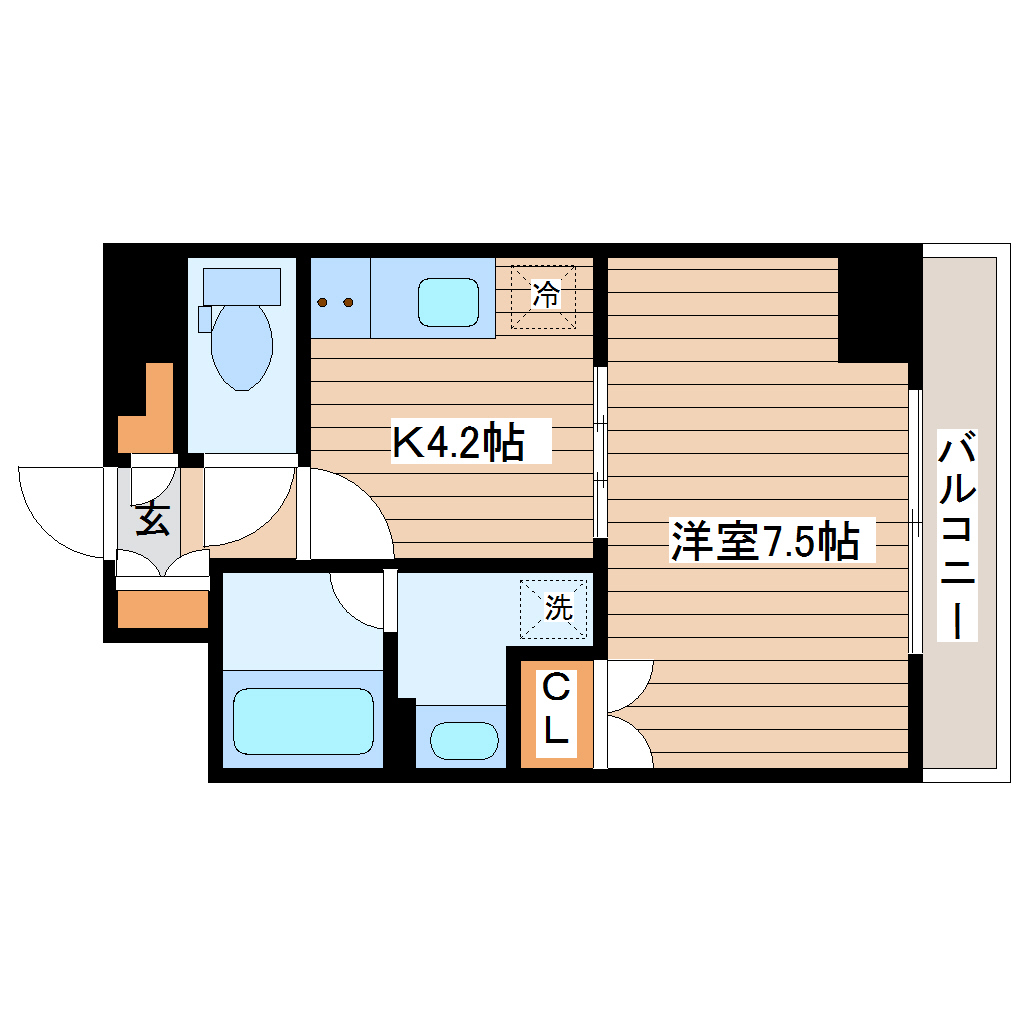 ラフルール連坊の間取り