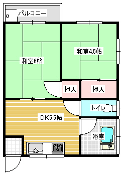 船橋市丸山のアパートの間取り