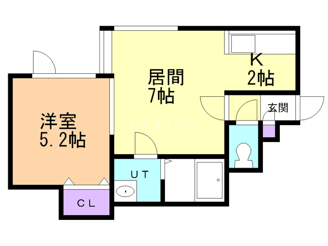 札幌市北区太平十二条のアパートの間取り