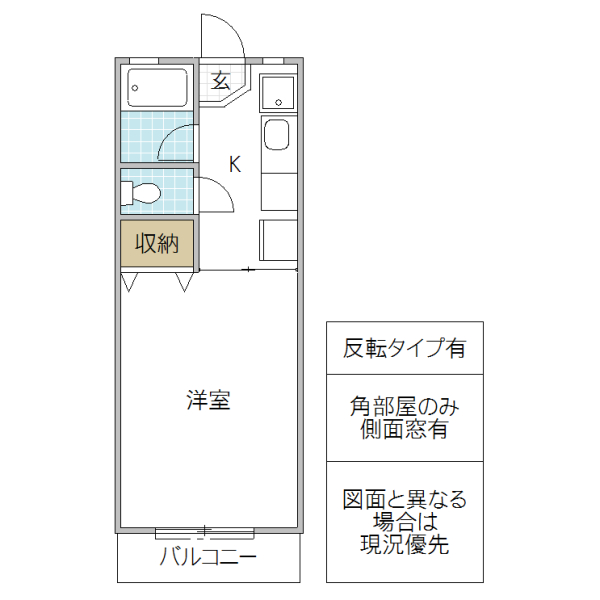 水戸市見川のアパートの間取り