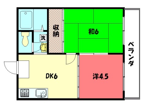 サンハイツ岩倉Bの間取り