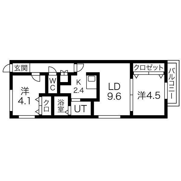 札幌市豊平区豊平一条のマンションの間取り