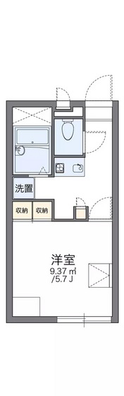 岡山市中区平井のアパートの間取り