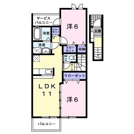 ガーデンプレイス常盤平Ａの間取り