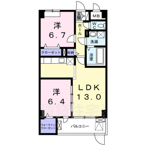 吹田市五月が丘東のマンションの間取り