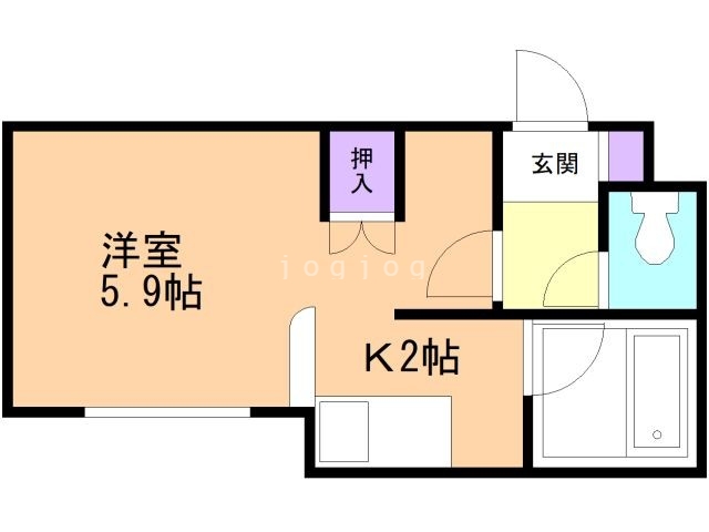 札幌市東区北十一条東のマンションの間取り