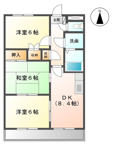 プレジデント岩沼(PLESIDENT IWANUMA)の間取り