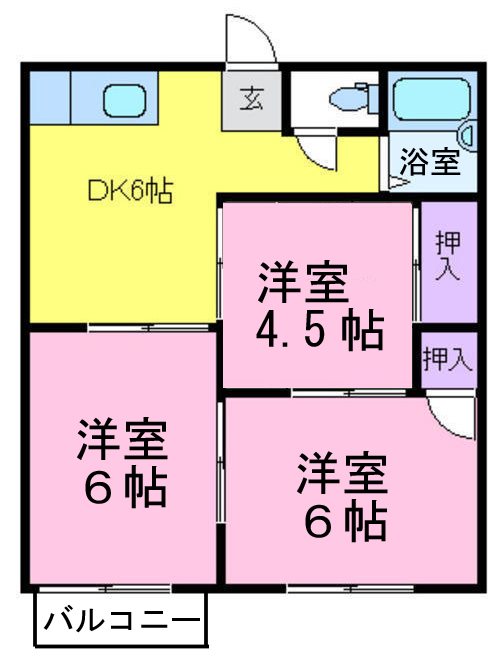 ヴェシンダード大野の間取り