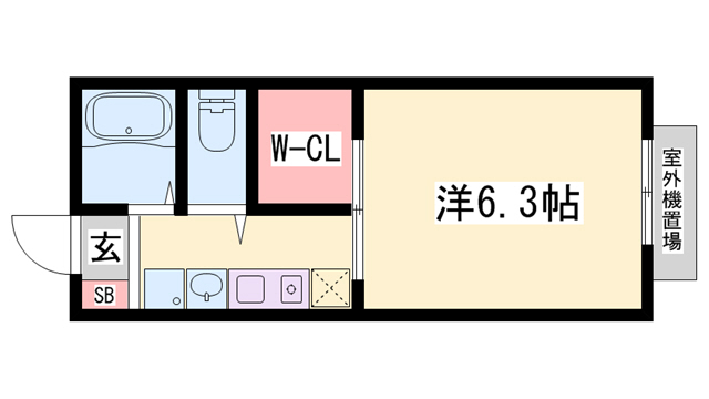 三木市緑が丘町本町のアパートの間取り