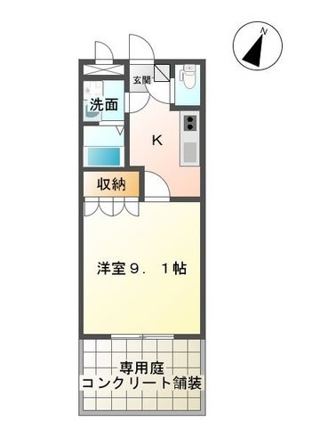 リヴィエール福丸　壱番館の間取り