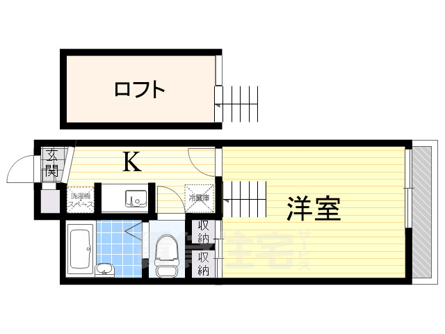 レオパレスシャローム氷室の間取り