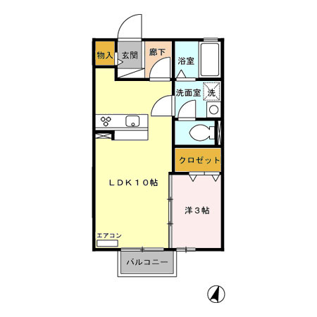 リビングタウンかじま台　Aの間取り