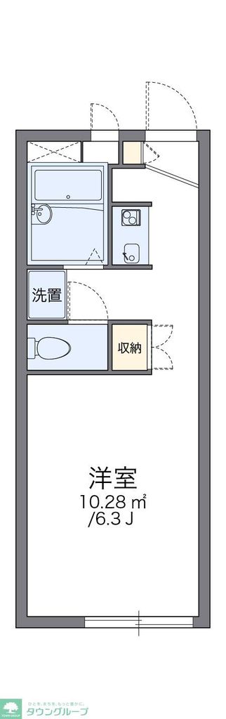 越谷市神明町のアパートの間取り