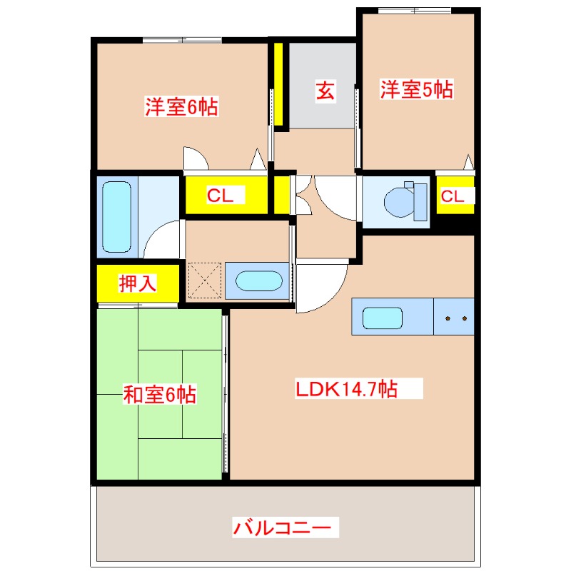 アドバンス21デコルの間取り