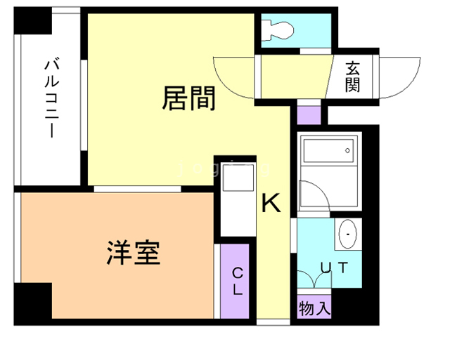 札幌市白石区菊水上町二条のマンションの間取り