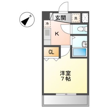 パークフラッツ金山の間取り