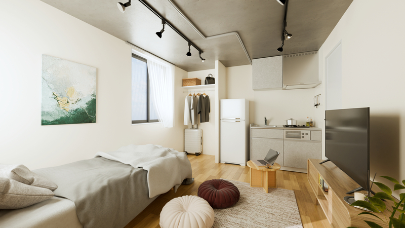 居室・リビング　内観パース