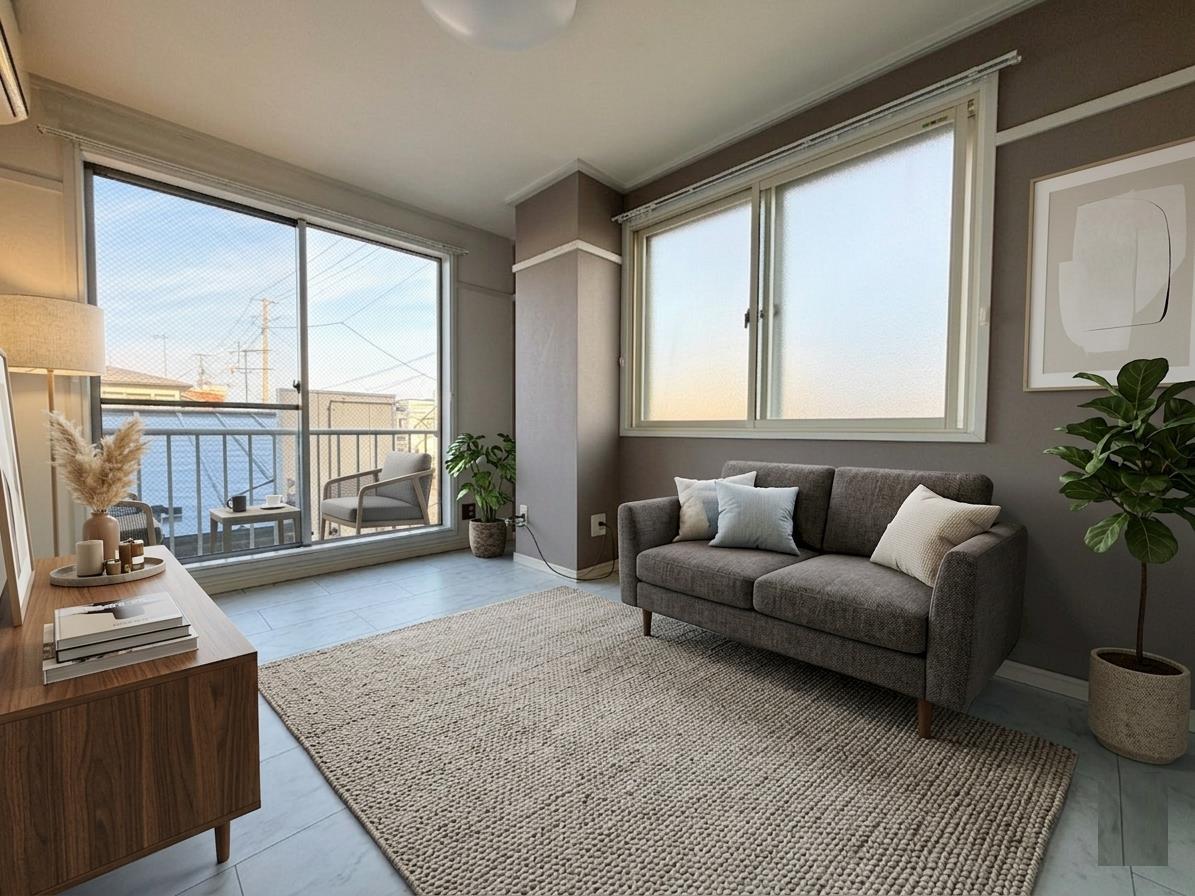 居室・リビング　居室(AIによるステージングイメージです)