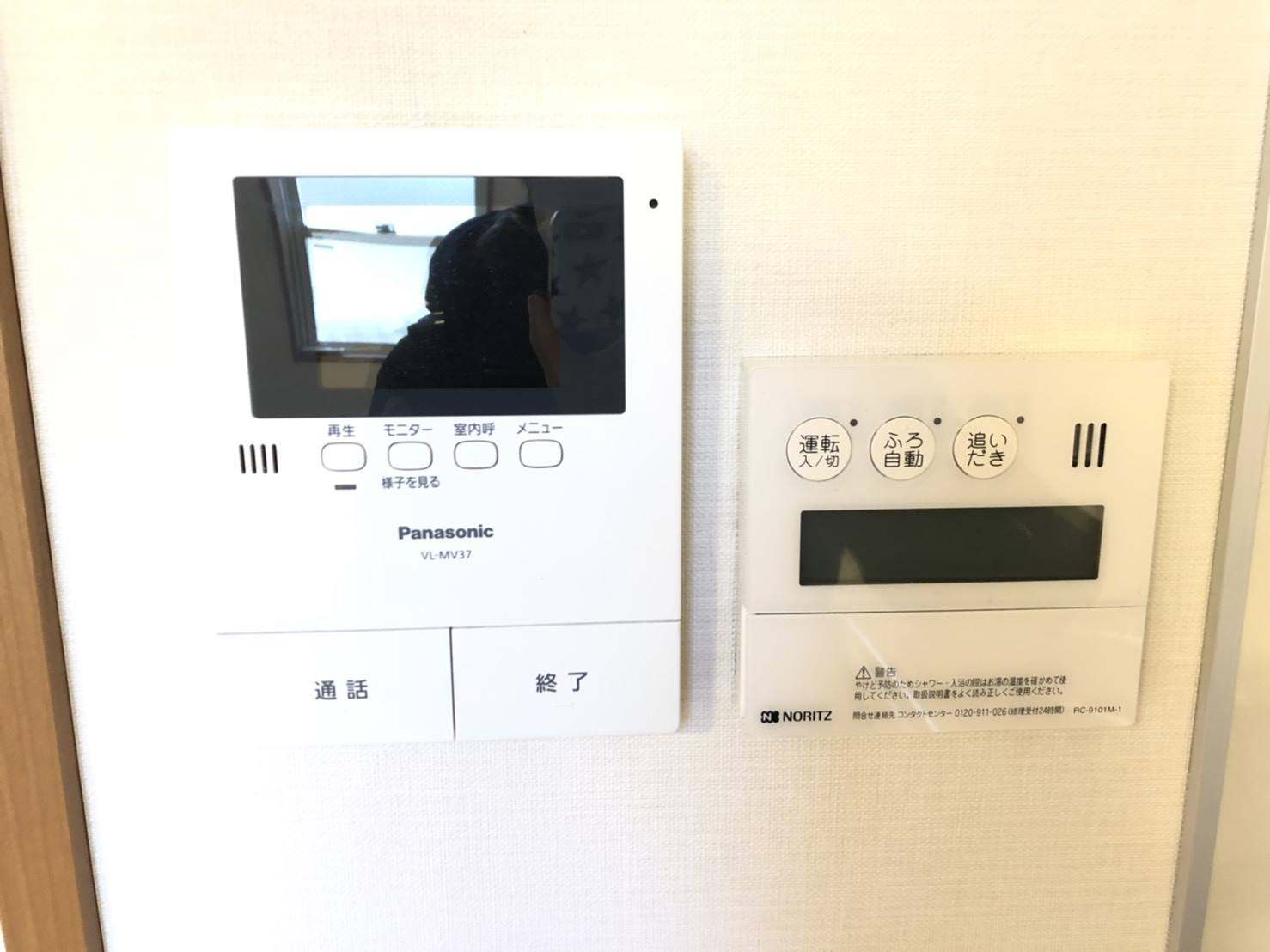 セキュリティ　モニター付きインターホン完備。