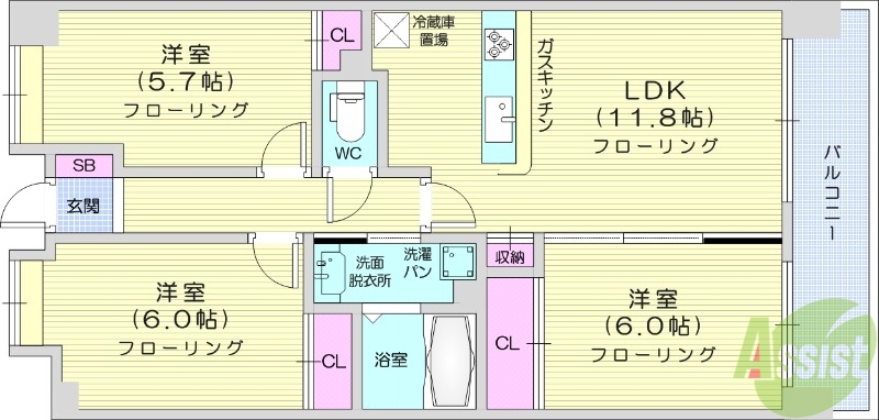 MFPRコート宮町の間取り写真