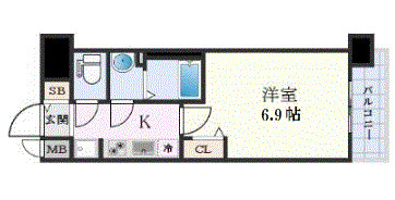 プレサンス大阪都島エレナードの間取り写真