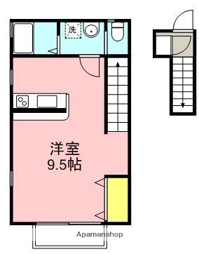 小田急江ノ島線 鶴間駅 徒歩4分 2階建 築17年の間取り写真