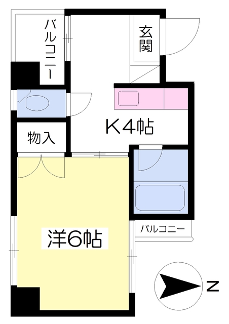 松山市清水町のマンションの間取り