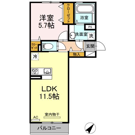 エスポワール松橋の間取り