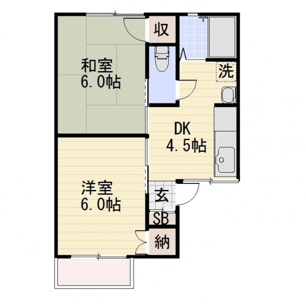 長野市大字高田のアパートの間取り