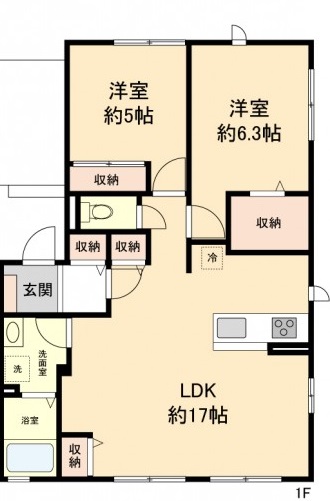 福知山市土師新町のアパートの間取り