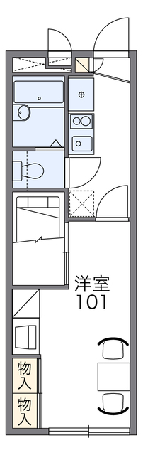 高松市鬼無町藤井のアパートの間取り