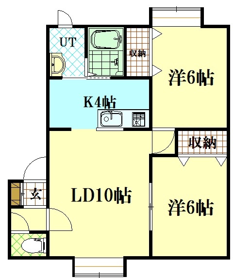 旭川市末広六条のアパートの間取り