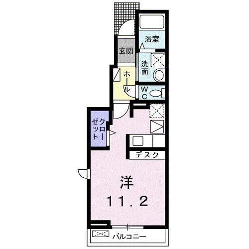 【和歌山市松江中のアパートの間取り】