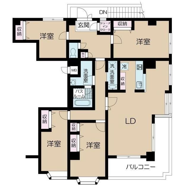 北区赤羽北のマンションの間取り