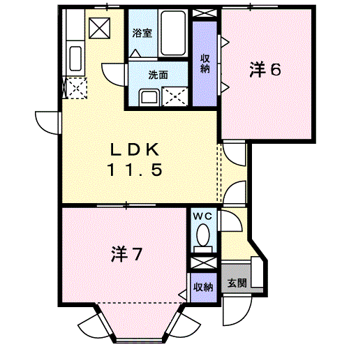 エスポワールＣの間取り