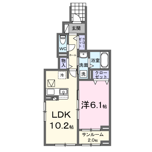サニーフラットIの間取り