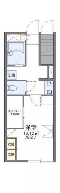 松山市余戸中のアパートの間取り