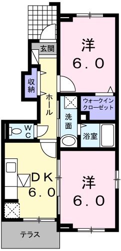 上益城郡御船町大字木倉のアパートの間取り