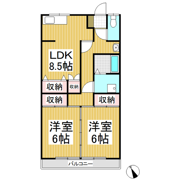 矢沢コーポの間取り